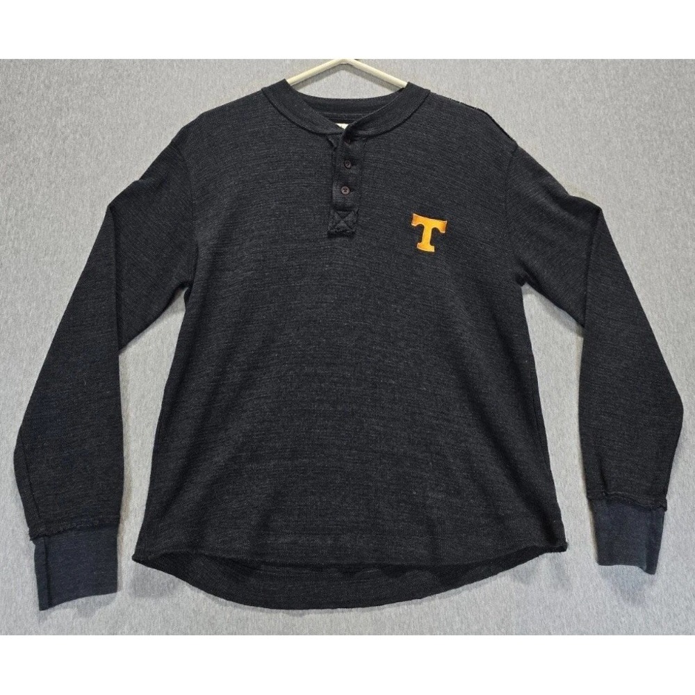 Colony Dry Goods Henley Sweater Womens S Black Tennessee Volunteers Thermal Knit